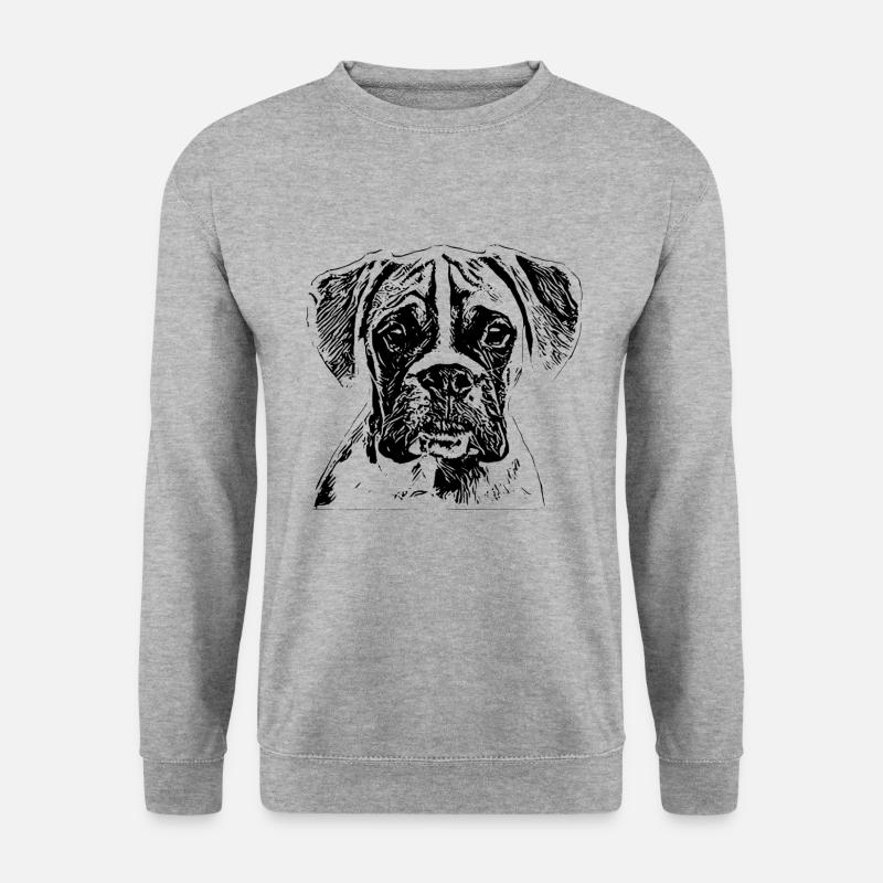 Boxer - Unisex Pullover - Weißgrau meliert