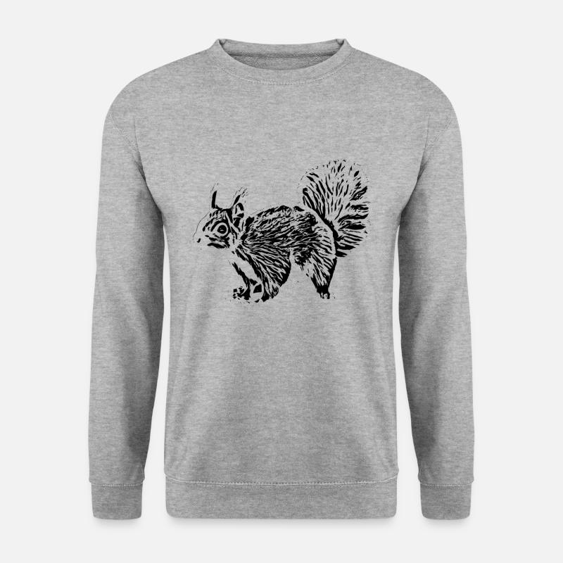 Eichhörnchen - Unisex Pullover - Weißgrau meliert