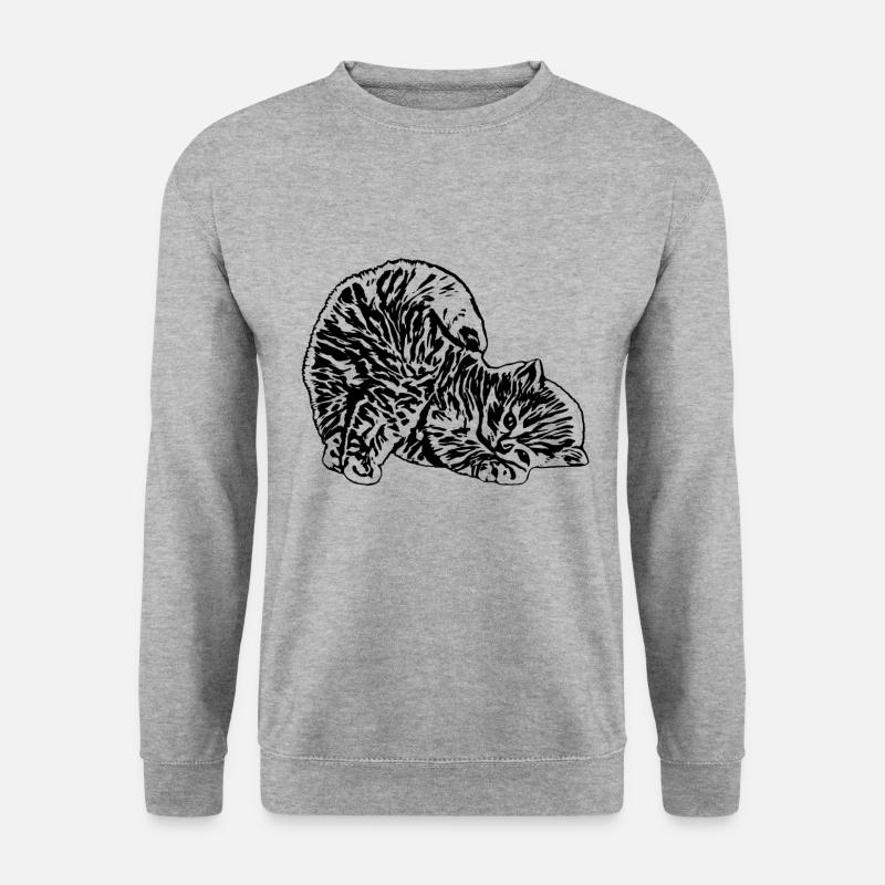 Chat - Sweat-shirt Unisexe - gris chiné