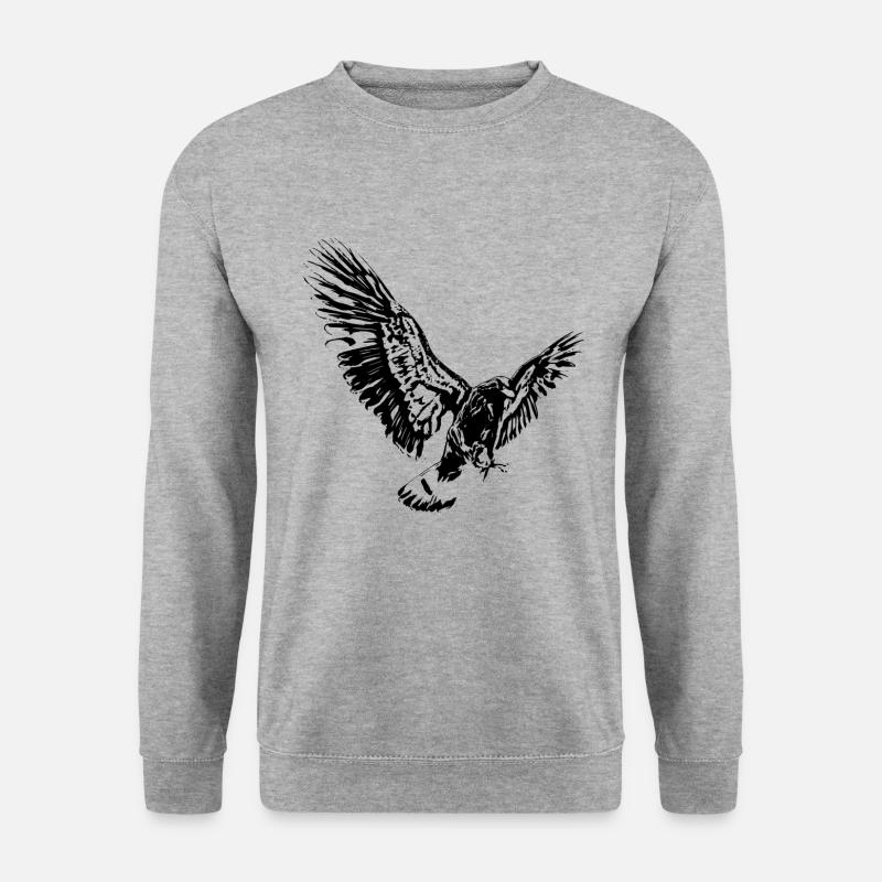 Adler - Unisex Pullover - Weißgrau meliert