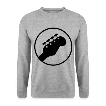 Bassgitarre Symbol - Unisex Pullover - Weißgrau meliert - Vorne - Alina (178cm) & Michal (187cm)
