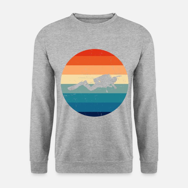 Diving Free Dive Diver Taucher Scuba Diver - Unisex Pullover - Weißgrau meliert