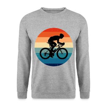 Road Cycling Road Bike Road Bike Road Bike - Unisex Sweatshirt - salt & pepper - Front - Alina (178cm) & Michal (187cm)