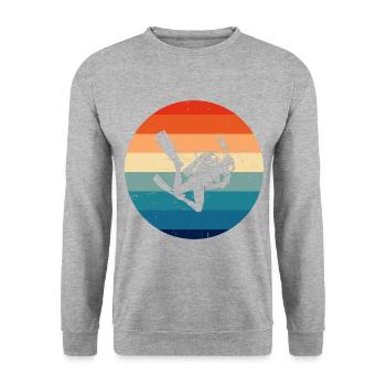 Plongée sous-marine Plongée libre Hommes Plongeur - Sweat-shirt Unisexe - gris chiné - Devant - Alina (178cm) & Michal (187cm)