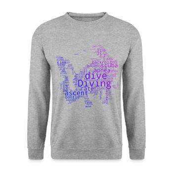 Scuba Diving Diving Men's Scuba Diver - Unisex Sweatshirt - salt & pepper - Front - Alina (178cm) & Michal (187cm)