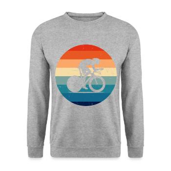 Road Bike Damen Rennrad Rennradfahrer Rennradfahre - Unisex Pullover - Weißgrau meliert - Vorne - Alina (178cm) & Michal (187cm)