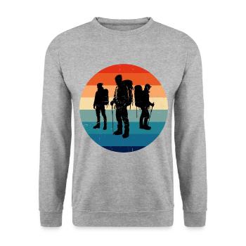 Bouldering Climber Boulder Women's Bouldering - Unisex Sweatshirt - salt & pepper - Front - Alina (178cm) & Michal (187cm)