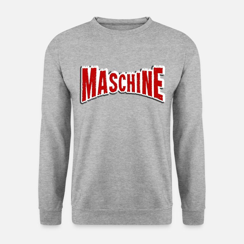 maschine Bodybuilding kraft tier schrank - Unisex Pullover - Weißgrau meliert