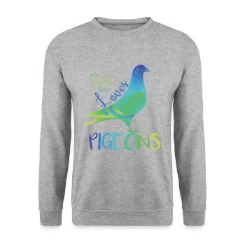 Dove - Unisex Sweatshirt - salt & pepper - Front - Alina (178cm) & Michal (187cm)