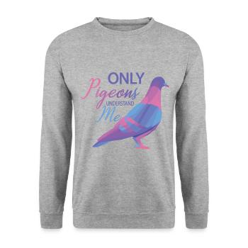 Dove - Unisex Sweatshirt - salt & pepper - Front - Alina (178cm) & Michal (187cm)