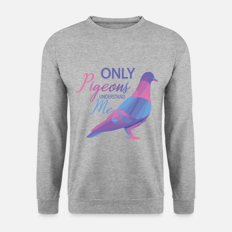 Taube - Unisex Pullover - Weißgrau meliert
