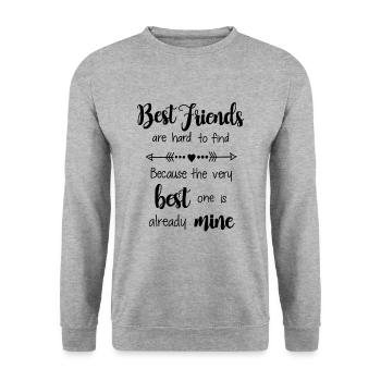 Best friend - best friend - Unisex Sweatshirt - salt & pepper - Front - Alina (178cm) & Michal (187cm)