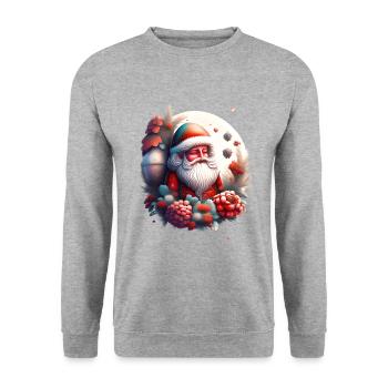 Santa Claus in Bloom 2 - Unisex Sweatshirt - salt & pepper - Front - Alina (178cm) & Michal (187cm)