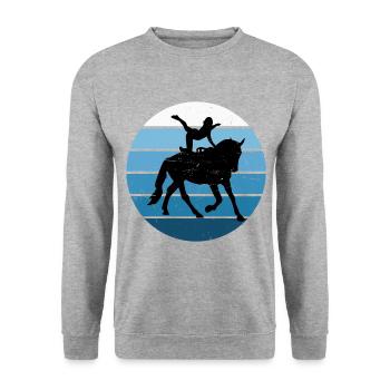 Artistic gymnastics on horseback Athletic discipline - Unisex Sweatshirt - salt & pepper - Front - Alina (178cm) & Michal (187cm)