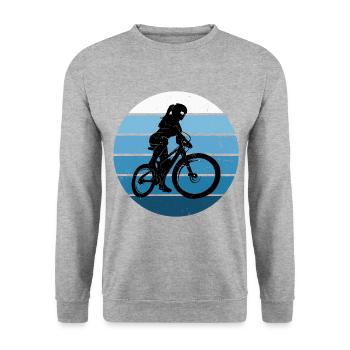 Cyclisme Cyclisme Cyclisme VTT - Sweat-shirt Unisexe - gris chiné - Devant - Alina (178cm) & Michal (187cm)