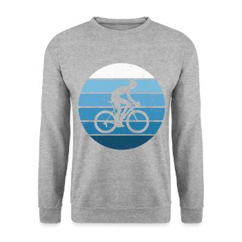 Damen Rennrad Rennradfahren Rennradfahrer - Unisex Pullover - Weißgrau meliert - Vorne - Alina (178cm) & Michal (187cm)
