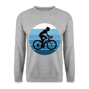Radeln Herren Radfahrer Radfahren Bike - Unisex Pullover - Weißgrau meliert - Vorne - Alina (178cm) & Michal (187cm)