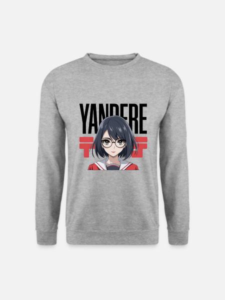 Yandere Simple Woman - Unisex Pullover - Weißgrau meliert