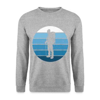Climber Herren Kletterer Damen Klettern - Unisex Pullover - Weißgrau meliert - Vorne - Alina (178cm) & Michal (187cm)