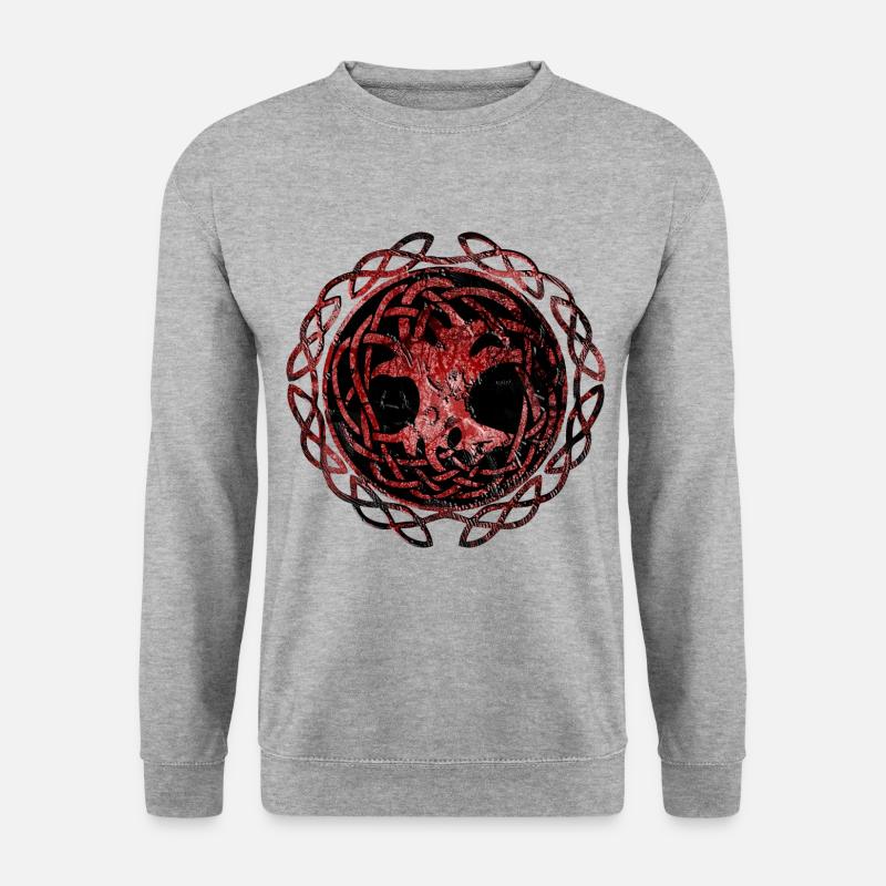 Yggdrasil, Baum des Lebens, Ragnaroek Edition - Unisex Pullover - Weißgrau meliert