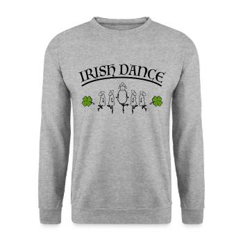 Irish Dance - Unisex Pullover - Weißgrau meliert - Vorne - Alina (178cm) & Michal (187cm)