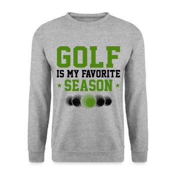 Golf Is My Favorite Season Golf Player Golfing Gol - Unisex Pullover - Weißgrau meliert - Vorne - Alina (178cm) & Michal (187cm)