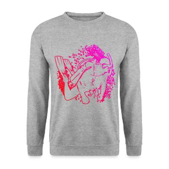 Plongée Libre Plongée Plongeur Plongeur Plongée - Sweat-shirt Unisexe - gris chiné - Devant - Alina (178cm) & Michal (187cm)