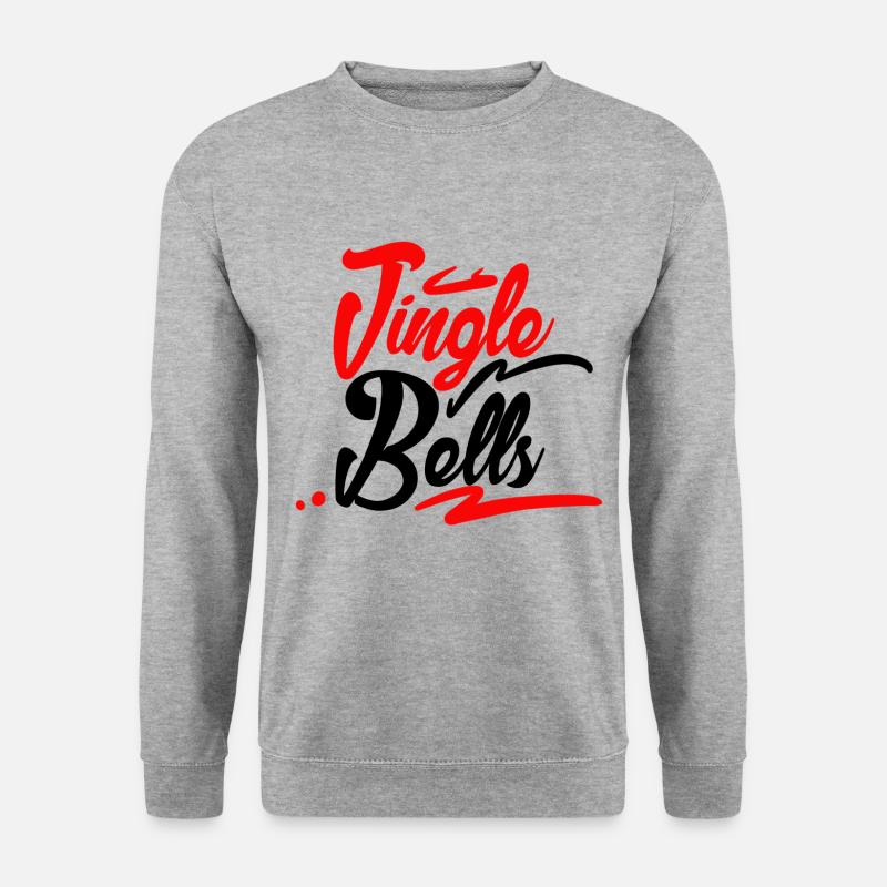 Jingle Bells Weihnachten - Unisex Pullover - Weißgrau meliert