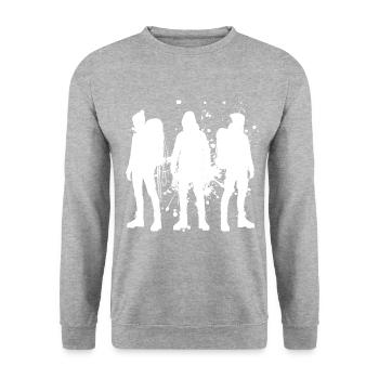 Bloc Grimpeur Homme Escalade Escalade - Sweat-shirt Unisexe - gris chiné - Devant - Alina (178cm) & Michal (187cm)