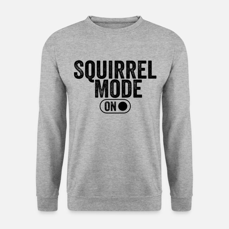 Eichhörnchen-Modus an - Unisex Pullover - Weißgrau meliert