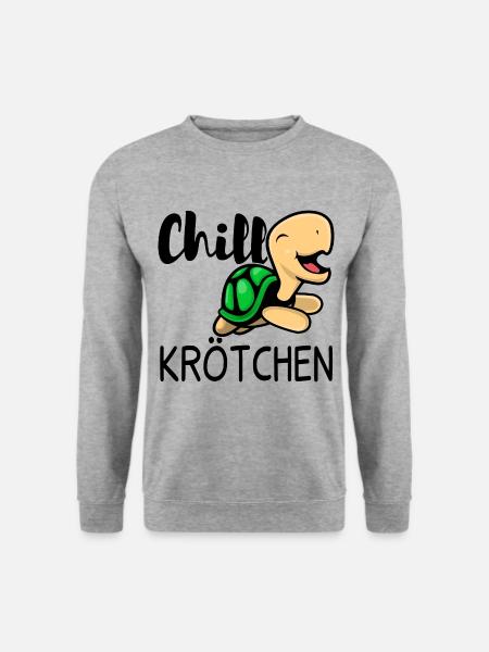 Schildkröte Faul Faulenzer - Unisex Pullover - Weißgrau meliert