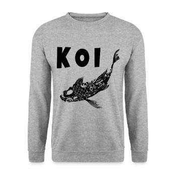 Koi - Unisex Sweatshirt - salt & pepper - Front - Alina (178cm) & Michal (187cm)