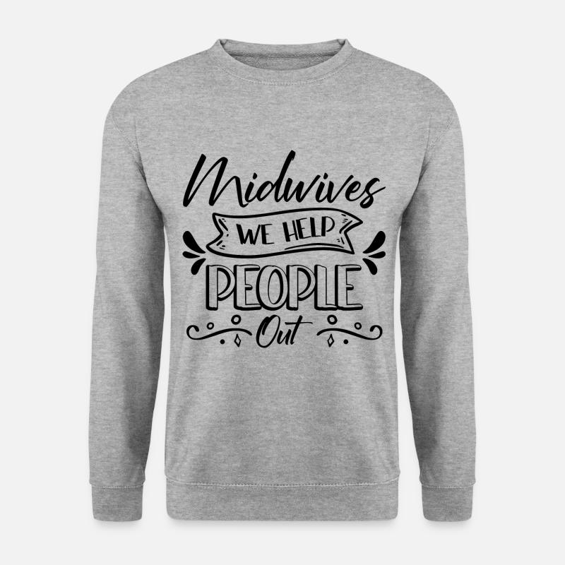 Midwife - Unisex Pullover - Weißgrau meliert
