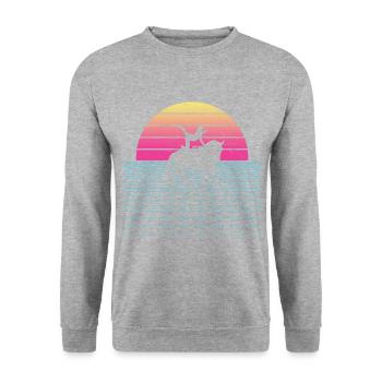 Discipline de voltige masculine - Sweat-shirt Unisexe - gris chiné - Devant - Alina (178cm) & Michal (187cm)