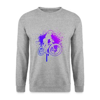 Cyclisme VTT VTT VTT - Sweat-shirt Unisexe - gris chiné - Devant - Alina (178cm) & Michal (187cm)