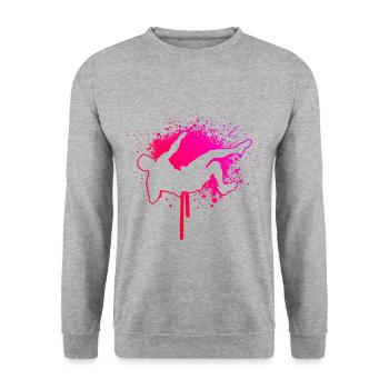 Grimpeur Escalade de bloc Escalade de bloc Femmes - Sweat-shirt Unisexe - gris chiné - Devant - Alina (178cm) & Michal (187cm)
