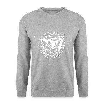VTT Cyclisme Hommes Cyclistes - Sweat-shirt Unisexe - gris chiné - Devant - Alina (178cm) & Michal (187cm)