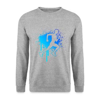 Cross Country Running Hommes Fitness Femmes - Sweat-shirt Unisexe - gris chiné - Devant - Alina (178cm) & Michal (187cm)