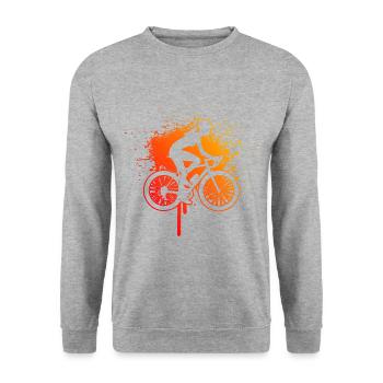 Cyclisme VTT Vélo VTT Vélo Femme - Sweat-shirt Unisexe - gris chiné - Devant - Alina (178cm) & Michal (187cm)