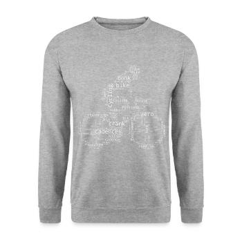 Bicycle Mountain Bike Cycling Cycling - Unisex Sweatshirt - salt & pepper - Front - Alina (178cm) & Michal (187cm)