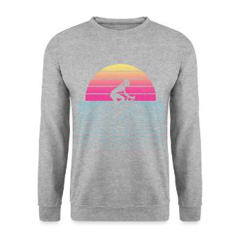 Bicycle Cycling Cycling Cycling Cyclists - Unisex Sweatshirt - salt & pepper - Front - Alina (178cm) & Michal (187cm)