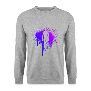 Damen Mtb Radfahrer Velo Radeln Radfahren - Unisex Pullover - Weißgrau meliert - Vorne - Alina (178cm) & Michal (187cm)