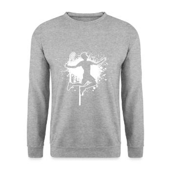 Badminton Squash Hommes Badminton Badminton Femme - Sweat-shirt Unisexe - gris chiné - Devant - Alina (178cm) & Michal (187cm)