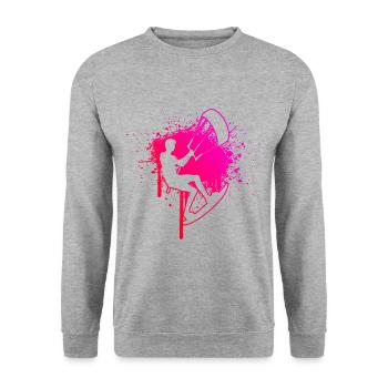 Kiting Femmes Kitesurfeur Kitesurf Kitesurf - Sweat-shirt Unisexe - gris chiné - Devant - Alina (178cm) & Michal (187cm)