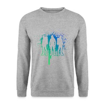 Men's Boulder Climber Climbing Climber - Unisex Sweatshirt - salt & pepper - Front - Alina (178cm) & Michal (187cm)