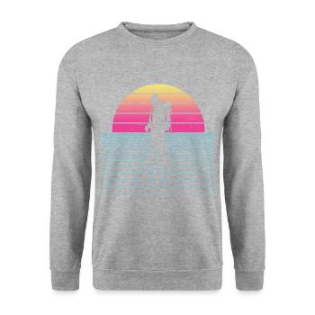 Escalade Hommes Grimpeur Escalade Bloc - Sweat-shirt Unisexe - gris chiné - Devant - Alina (178cm) & Michal (187cm)