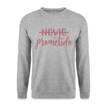 Prometido fiancé fiancé marié à être - Sweat-shirt Unisexe - gris chiné - Devant - Alina (178cm) & Michal (187cm)