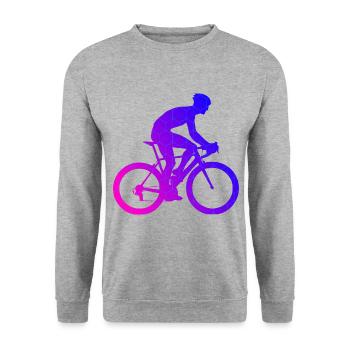Road Bike Rennradfahrer Damen Rennradfahren - Unisex Pullover - Weißgrau meliert - Vorne - Alina (178cm) & Michal (187cm)