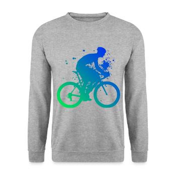 Road Cyclist Road Bike Road Bike Road Cycling - Unisex Sweatshirt - salt & pepper - Front - Alina (178cm) & Michal (187cm)