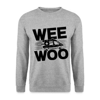 Wee Woo Ambulancier Ambulanciers Paramédicaux EMS Paramedic - Sweat-shirt Unisexe - gris chiné - Devant - Alina (178cm) & Michal (187cm)